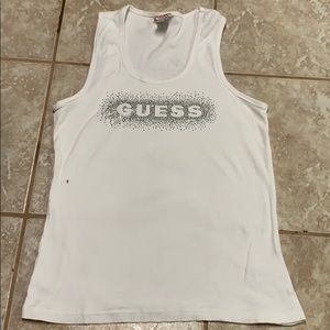 (SOLD) Guess jeans, tank top, rhinestone logo